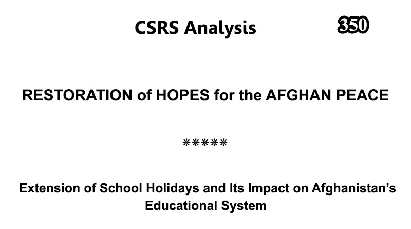 CSRS Analysis – Issue Number 350 (18 June 2020)