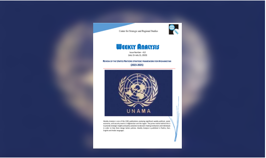 For the Islamic Emirate, it is suggested that in order to achieve the economic goals of the mentioned framework, which a good opportunity for Afghanistan is provide the necessary grounds and at the same time, by increasing more cooperation with the United Nations, facilitate the space for positive interaction with other organizations.