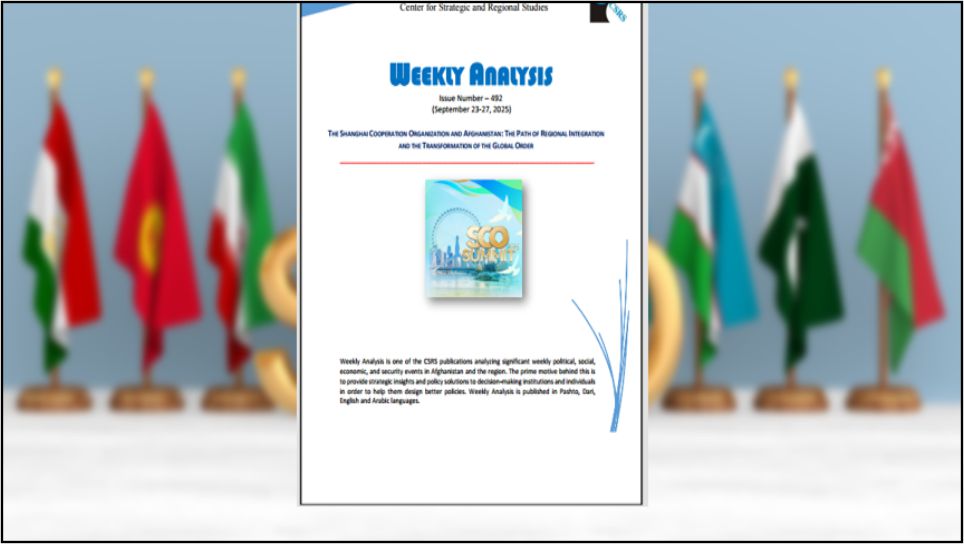 The Shanghai Cooperation Organization and Afghanistan: The Path of Regional Integration and the Transformation of the Global Order